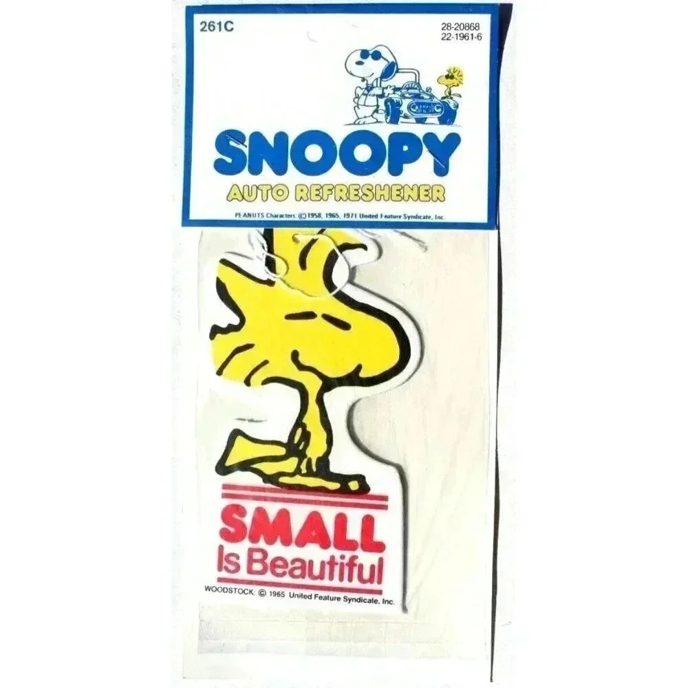 Sealed Vintage 1965 Small Is Beautiful Peanuts Gang Snoopy Auto Refreshener